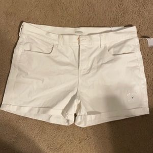 White 3 inch Jean shorts